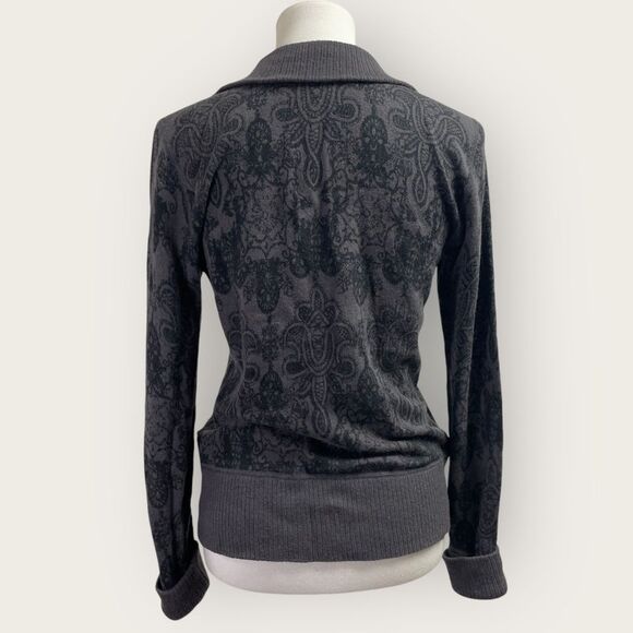 The North Face Wool blend Cardigan Sweater Jacket, Medium. full zip grey gray - Picture 8 of 13